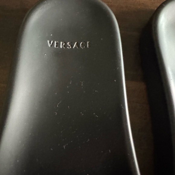 Versace Black Palazzo Pool Slides - Picture 6 of 10